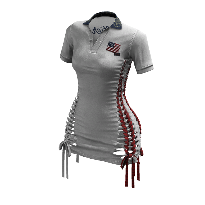 Braided Cutout Polo Dress (4th of July)