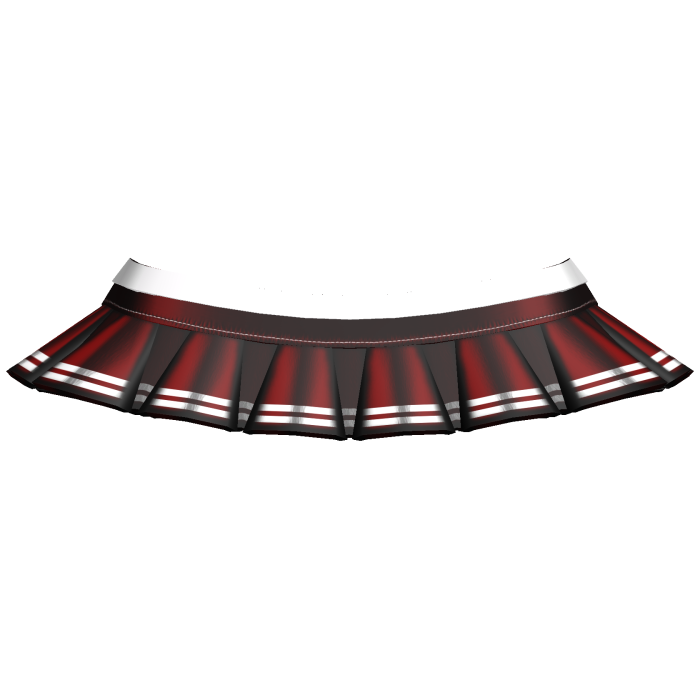 Preppy Pleated Cheer Mini Skirt (Red & White)