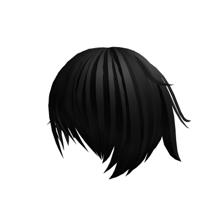 black emo fluffy sad cat vkei hair Roblox item