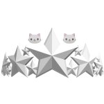 White Kitty Star Crown