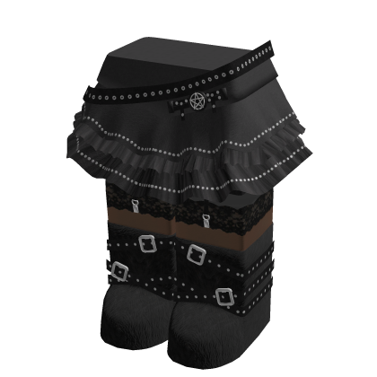 Punk Ruffled Skirt with Boots