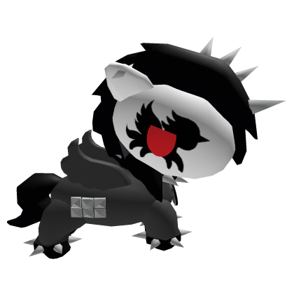 Big tokidoki punk unicorno black red emo unicorn