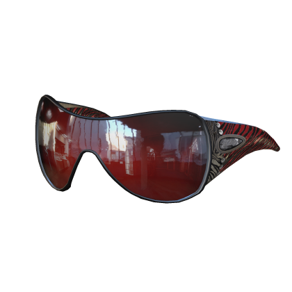 Red Zebra Designer Shield Sunglasses 2000s Y2K - Roblox