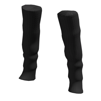 Knitted Leg Warmers Black