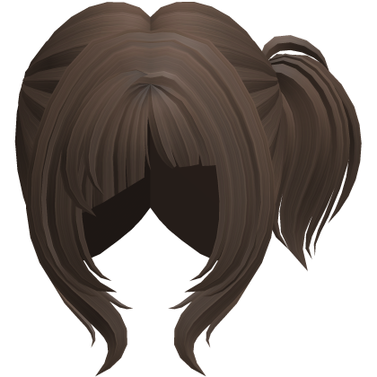 Swirly Side Ponytail Hair Brown Roblox item