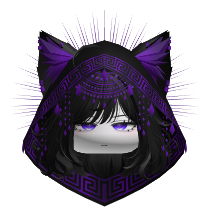 Egyptian Bob w/ Divine Purple Black Hood