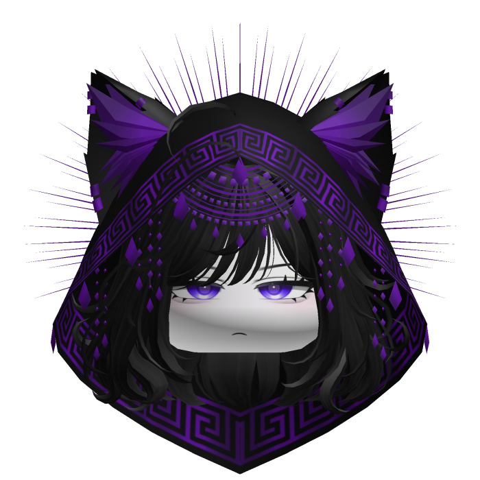 Egyptian Bob w/ Divine Purple Black Hood
