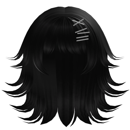 Black Layered Hair Hair Clips Y2K Alt