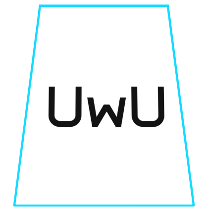 White & Blue UwU Cape Roblox item