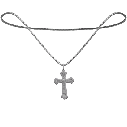 Cross Pendant Necklace Diamonds Chain Jewelry Y2K thumbnail