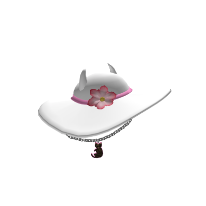 Horned White&Pink Sunhat