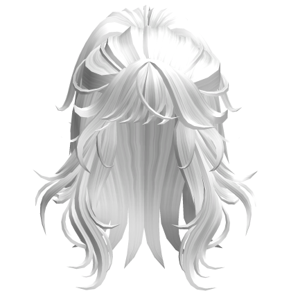 Long Half Up Layered Hair - White
