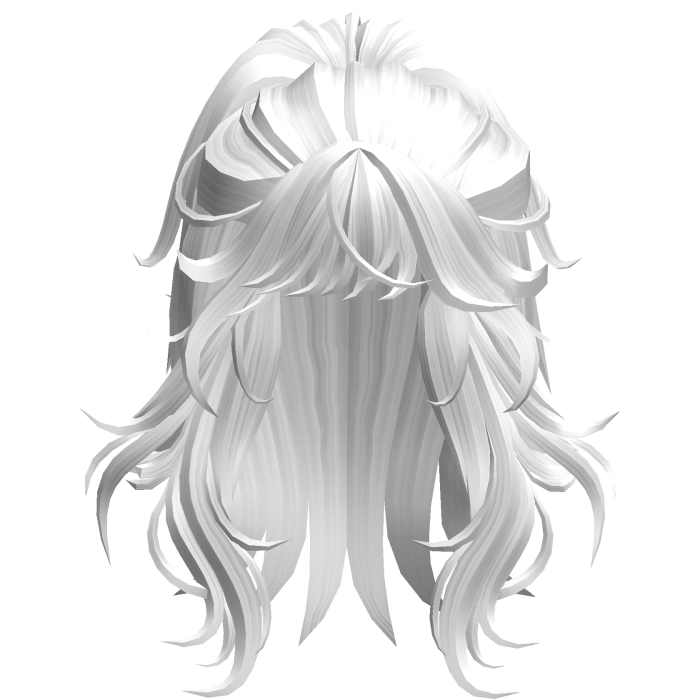 Long Half Up Layered Hair - White