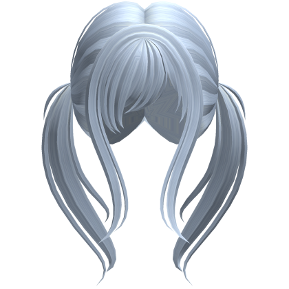 Long Wavy Pigtails with Bangs Sky Blue Roblox item