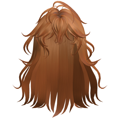 Long Wavy Wolf Cut Hair - Ginger