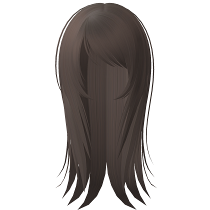 ☆ emo scene messy wispy long hair brown