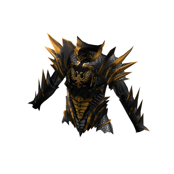 Medieval Divine Knight Armor Top Black Gold