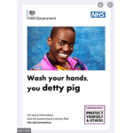 wash your hands you detty pig