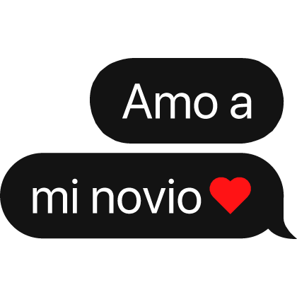 amo a mi amigo espeniol spanish text bubble