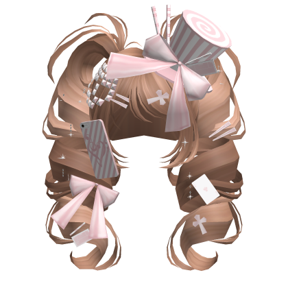 Crazy Curly Magician Pigtails (Strawberry Blonde) Roblox item