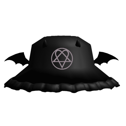 Black and pink Heartagram hat
