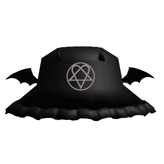 Black and pink Heartagram hat