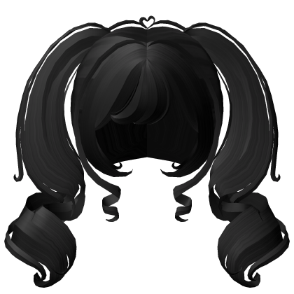 ♡ lovely princess curl tweencore pigtails black Roblox item