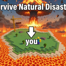 100 players Survive Natural Disaster Island BETA