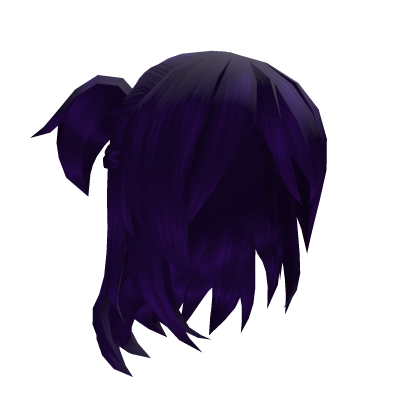 ♡ Messy Cute Pigtails Braid Hair - Dark Purple