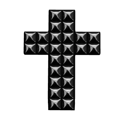 scene emo silver studded cross hair pin
