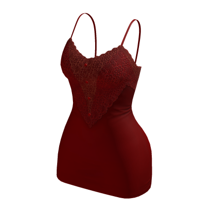 Silk Mini Dress Red Tight Night Lace Slip Cutout