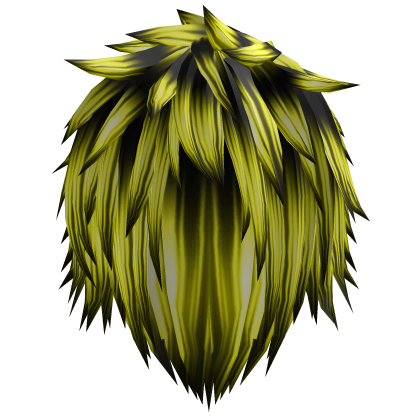 scene yellow messy  jaggered spikey emo vkei hair Roblox item