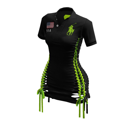 Braided Cutout Polo Dress (Alien Girl)