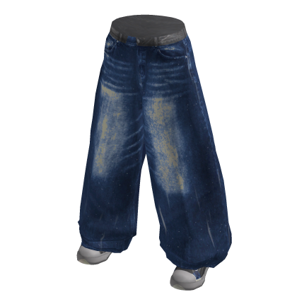 Distressed Blue Jeans