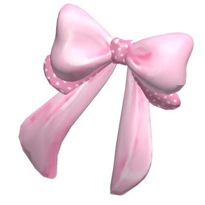 cute bow front clip pink Roblox item