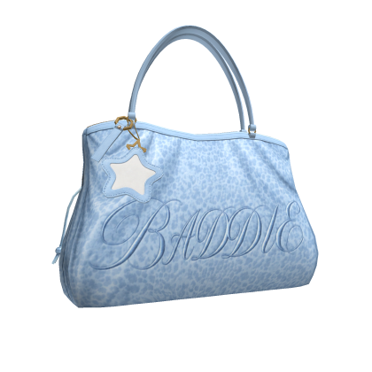 "Baddie" blue leopard print y2k bag