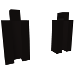 8bit black wolf ear