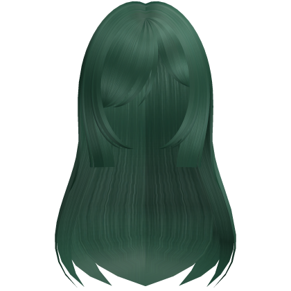 Cute Long Layered Hair (Green) Roblox item