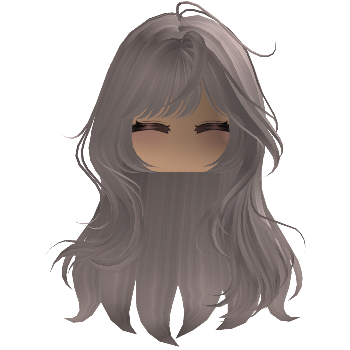 Cute emo y2k hair fluffy (gray)