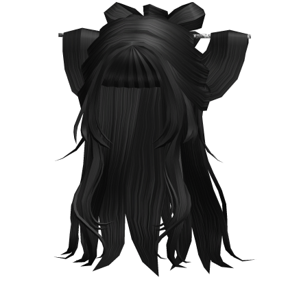 Empress wavy long rose braided hair w pin black