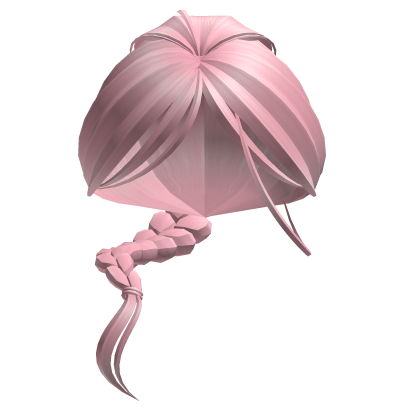 Side Braided Ponytail Pink Hair Roblox item