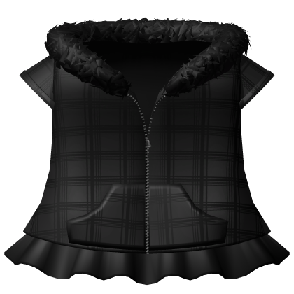 gothic cute plaid hoodie & mini skirt 3.0 - black