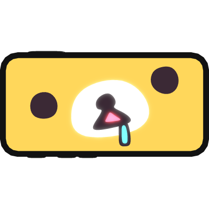 ୨୧: Kawaii Drooling Brown Bear Glowing Phone