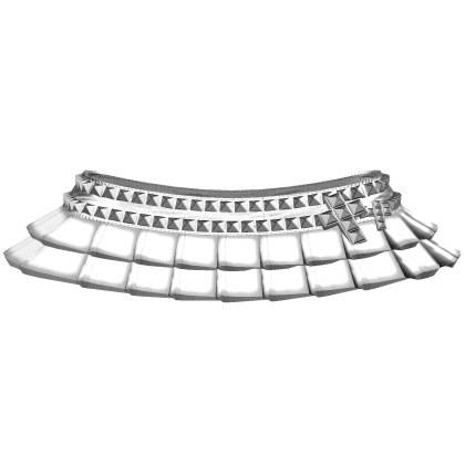 Studded Emo Pleated Skirt w/ Crosses (White) Roblox item