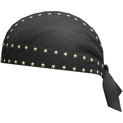 Silver Star Stud Leather Bandana