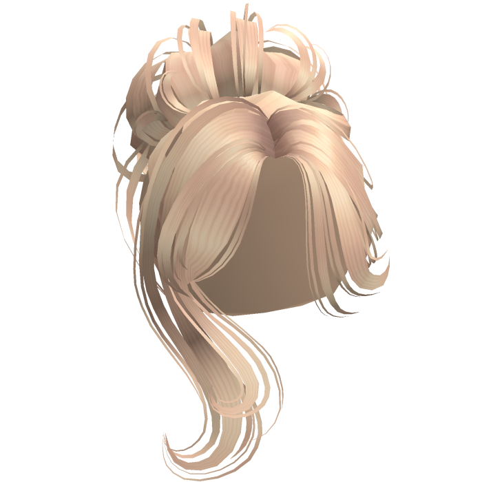 Blonde Messy Bun Hair with Long Bangs