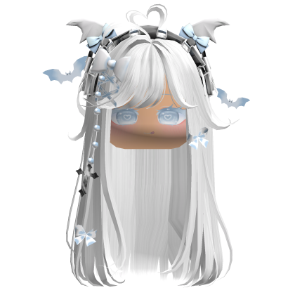 Vamp Straight  Hair w/Headband (White)