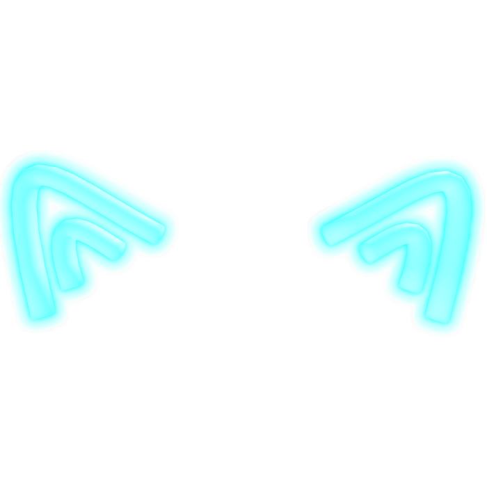 (EMISSIVE) Glowing Cat Ears Blue