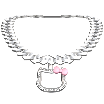 ♡ silver kitty chain necklace