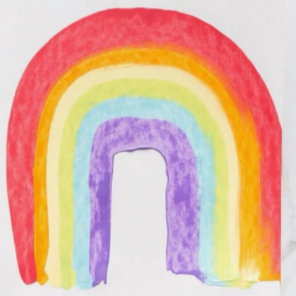 kid rainbow painting Roblox decal